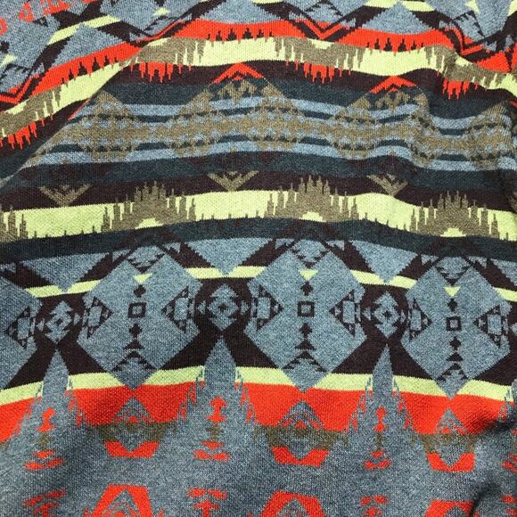 Tasha Polizzi S cotton fringe cardigan poncho long sleeves Aztec western sweater - Picture 9 of 10